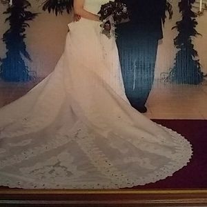 Formal Wedding dress with at least 5ft train